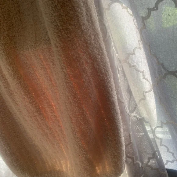 Pottery Barn Cream Plush cozy ribbed Robe - Picture 10 of 14